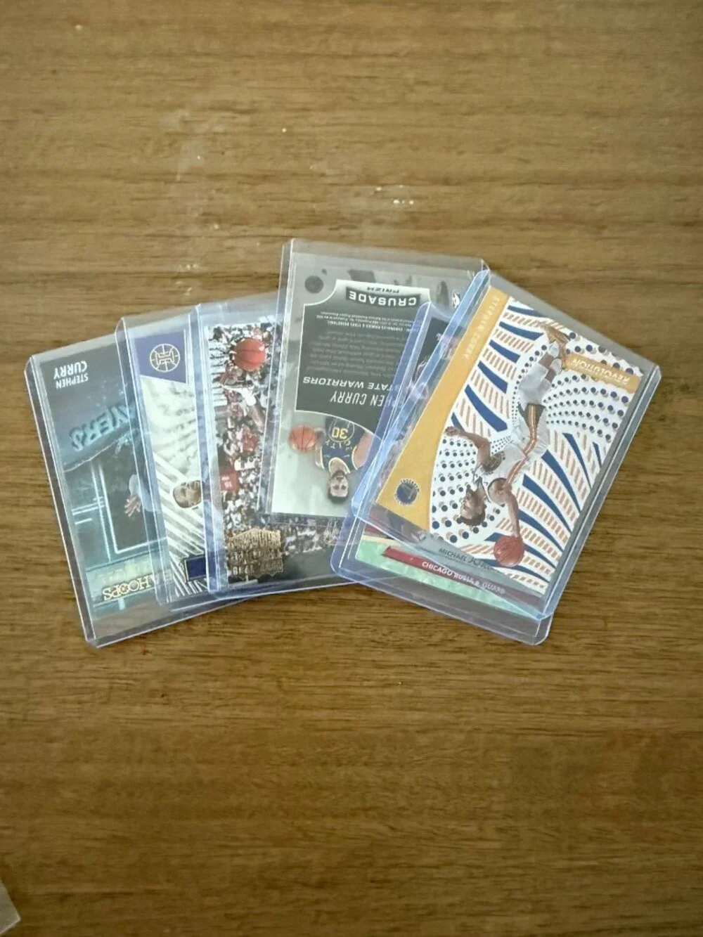 Michael Jordan & Stephen Curry Basketball Card Lot (6 Cards) – Panini, Upper Dec